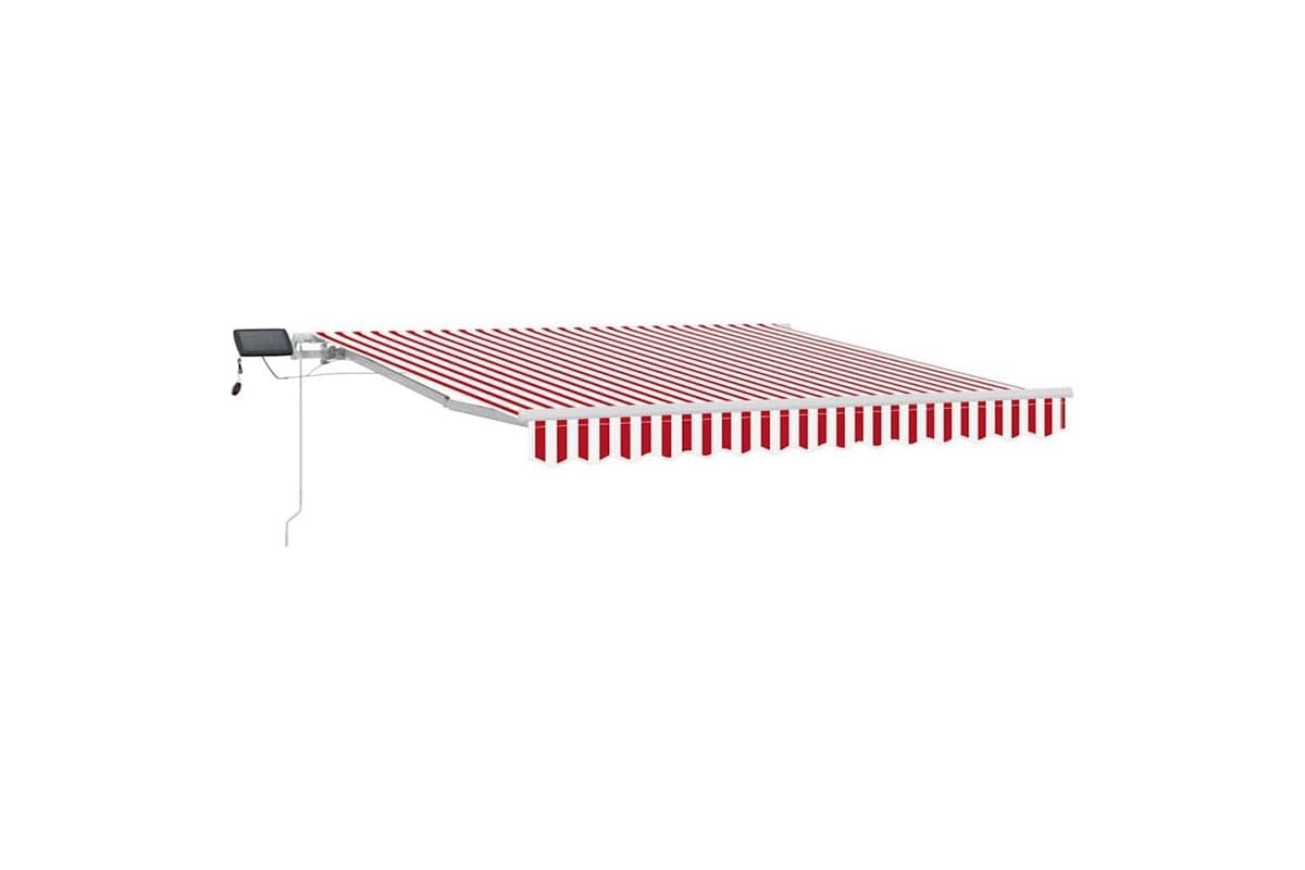 Vidaxl Retractable Awning With Manual 350 X 250 Cm Red And White