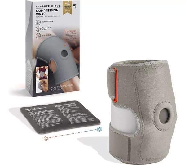 SHARPER IMAGE Hot & Cold Compression Wrap - Grey