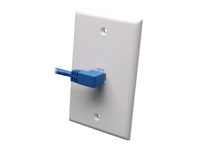Tripp Lite - Eaton Tripp Lite Series Left-Angle Cat6 Gigabit Molded UTP Ethernet Cable (RJ45 Left-Angle M to RJ45 M), Blue, 10 ft. (3.05 m) - patch cable - 3 m - blue