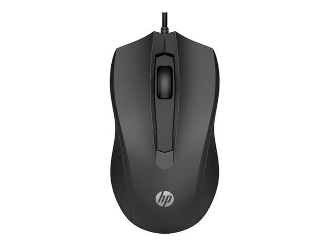 HP - 105 - Mouse - right and left-handed - optical - 3 buttons - wired - USB-A - black - Smart Buy