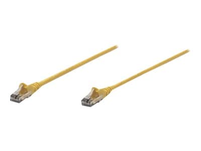 INTELLINET - Network Patch Cable, Cat6, 2m, Yellow, CCA, U/UTP, PVC, RJ45, Gold Plated Contacts, Snagless, Booted, Lifetime Warranty, Polybag - patch cable - yellow