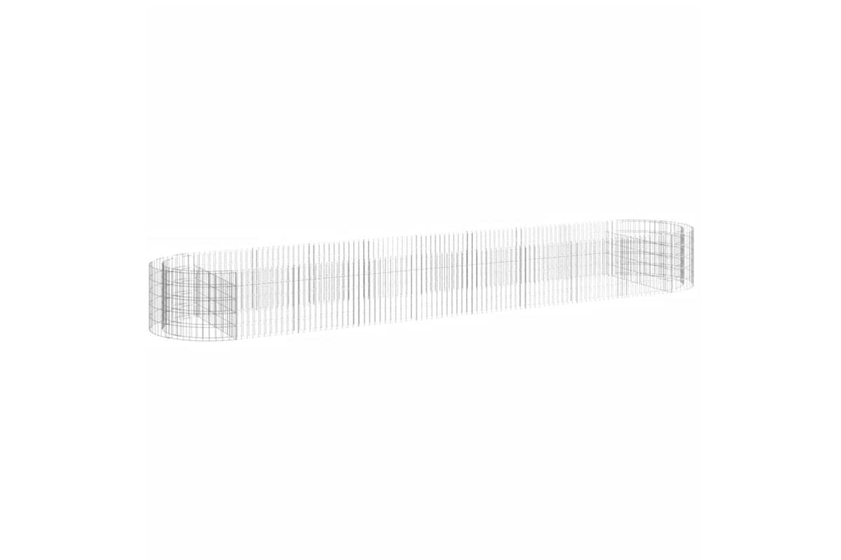 vidaXL 152043 Gabion Raised Bed Galvanised Iron 500x100x50cm
