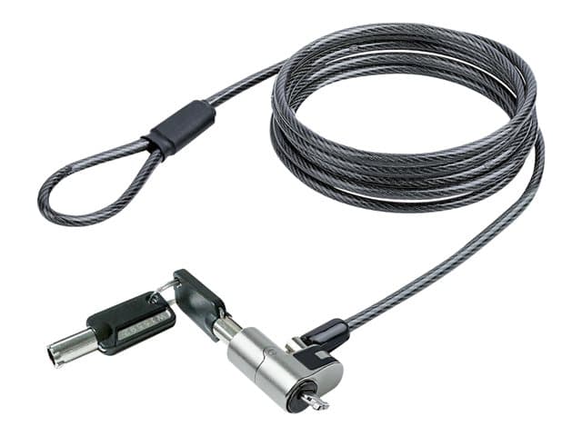 STARTECH.COM - Startech Nano Laptop Cable Lock, 6ft (2m), Anti-Theft Keyed Lock, Security Cable Locks Nano Slot Computers, For HP EliteBook/Lenovo ThinkPad X1/2-1 Laptops, Cut-Resistant Steel Cable Lock For Laptop (NANOK-LAPTOP-LOCK) - security cable lock