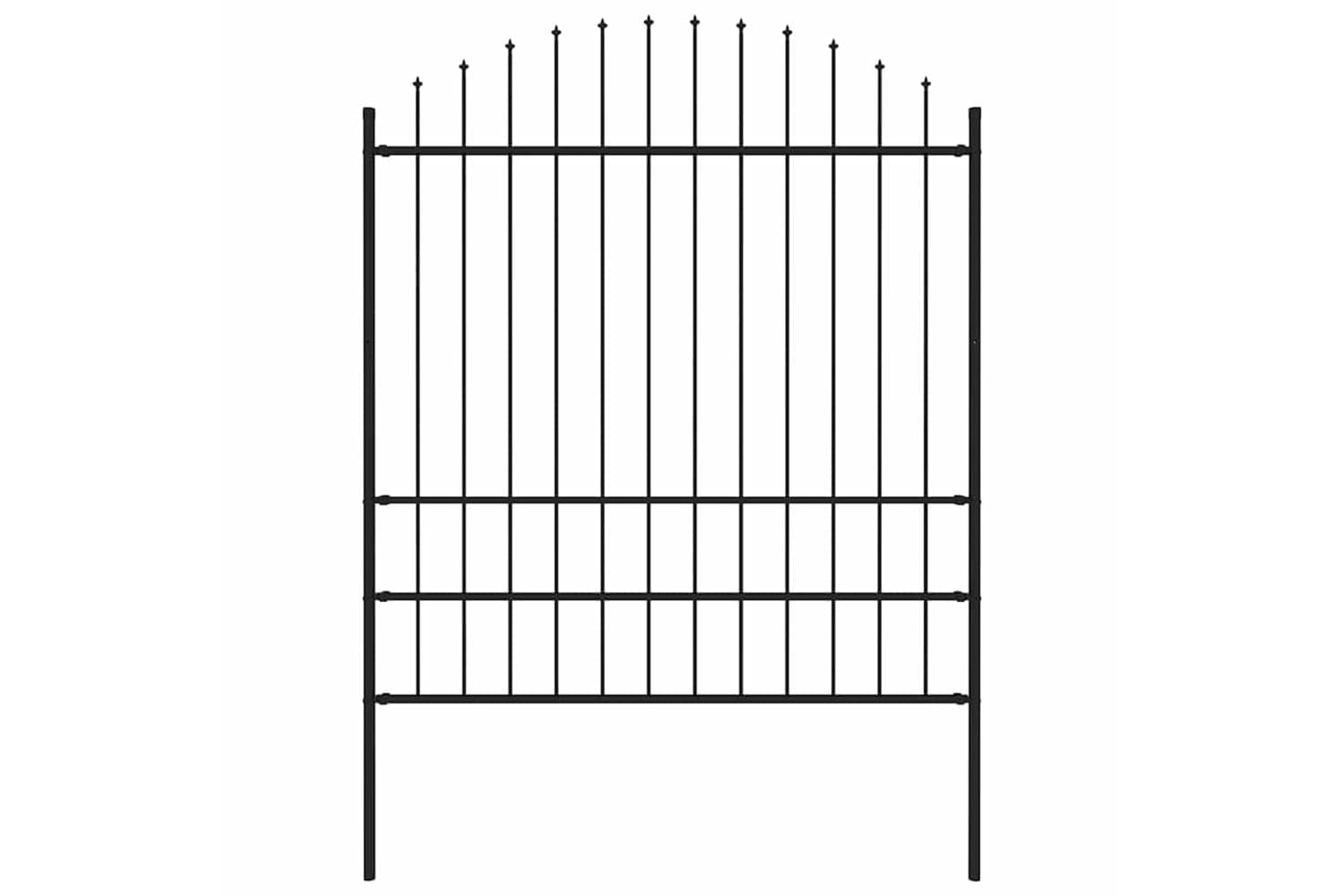 Vidaxl 144945 Garden Fence With Spear Top Steel