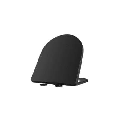 Matt Black Round Soft Close Toilet Seat with Quick Release - Legend