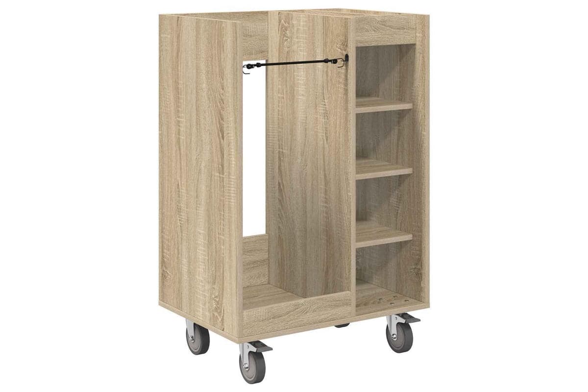 Vidaxl Golf Cabinet With Wheel Plain Sonoma Oak 65 X 45 X 98 Cm