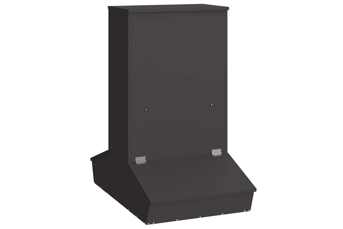Vidaxl Pig Feeder Black 82 X 51 X 915 Cm Cold-rolled Steel