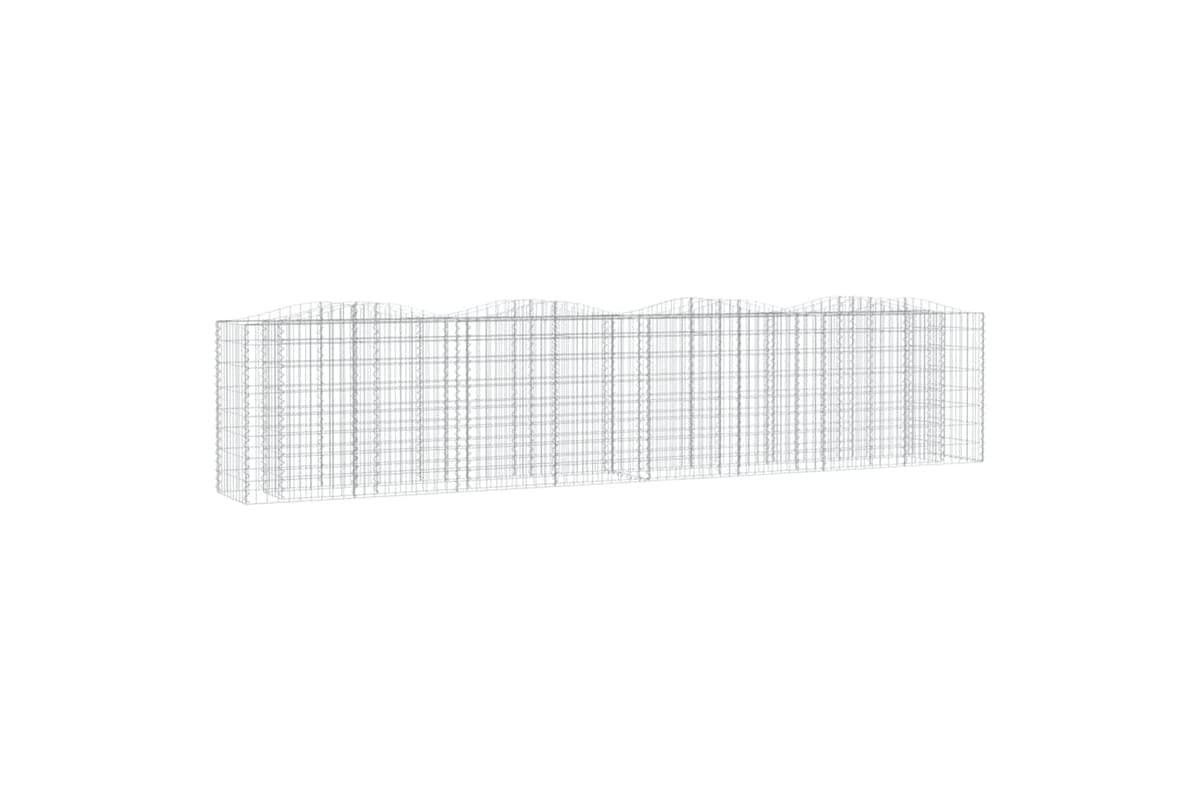 vidaXL 153547 Arched Gabion Raised Bed 400x50x100cm Galvanised Iron