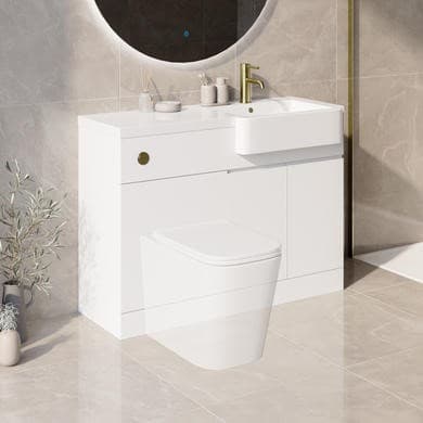 Bali 1100mm Left Hand Toilet and Sink Unit with Fittings