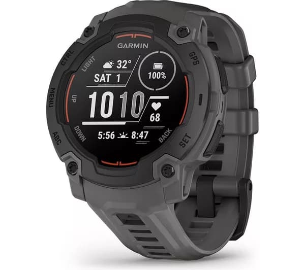 GARMIN Instinct E Smart Watch - 45 mm, Black with Charcoal Silicone Band