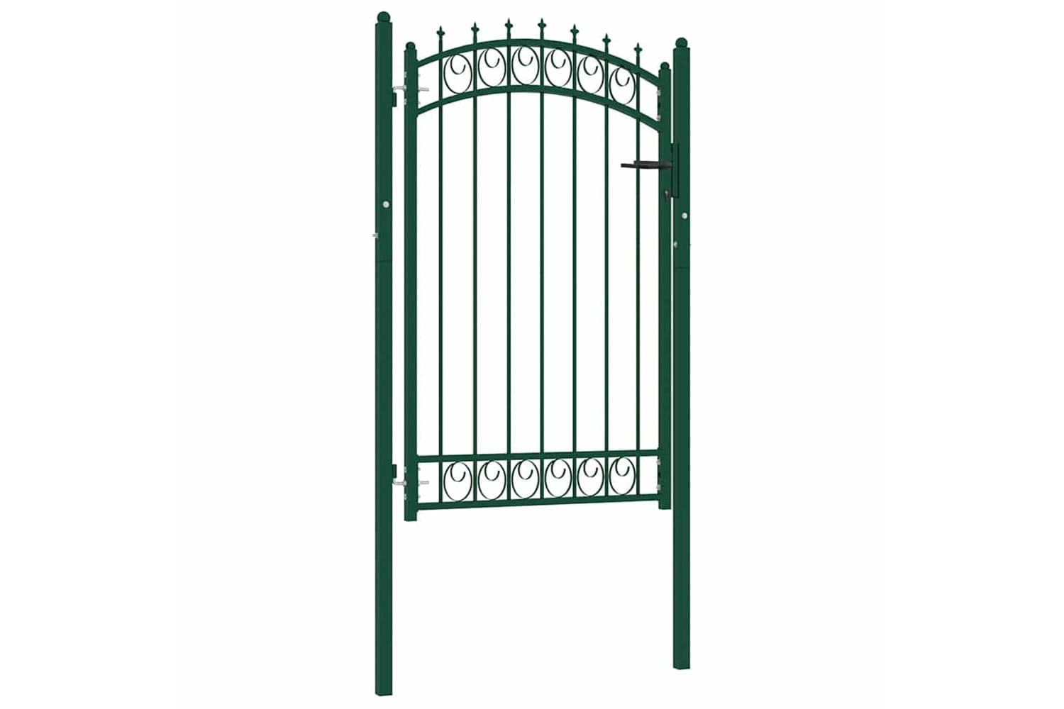 vidaXL 146375 Fence Gate With Spikes Steel 100x150cm Green