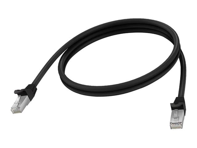 VISION - Network cable - RJ-45 (M) to RJ-45 (M) - 1 m - 6.2 mm - STP - CAT 6a - molded, snagless - black
