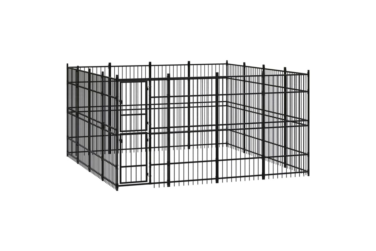 Vidaxl 3097982 Outdoor Dog Kennel Steel 14.75 M2