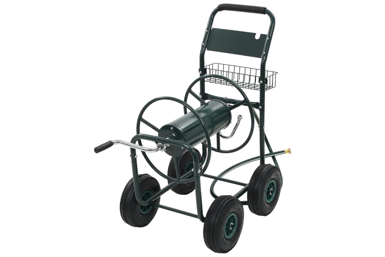 Vidaxl 143777 Garden Hose Trolley With 1/2" Hose Connector 75 M Steel