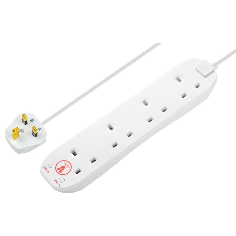 Masterplug 4 Socket Surge Protected Extension Lead