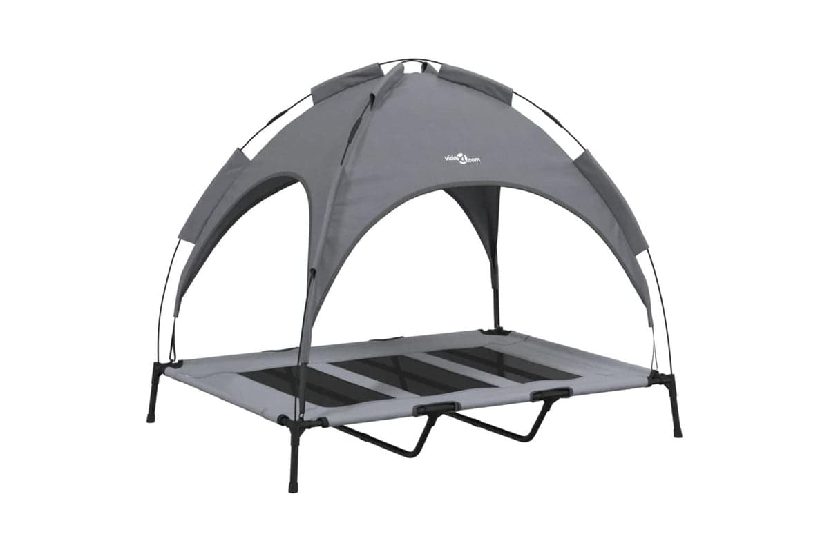 Dog Bed With Canopy Anthracite Oxford Fabric And Steel