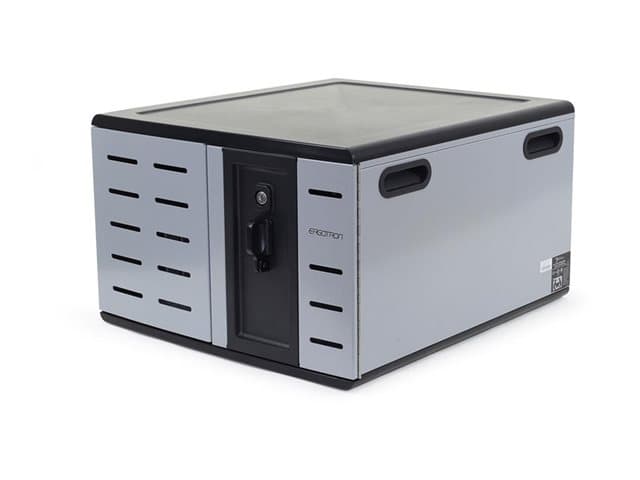 ERGOTRON - Zip12 Charging Desktop Cabinet - Cabinet unit for 12 tablets / notebooks - steel - black, silver - screen size: up to 14"