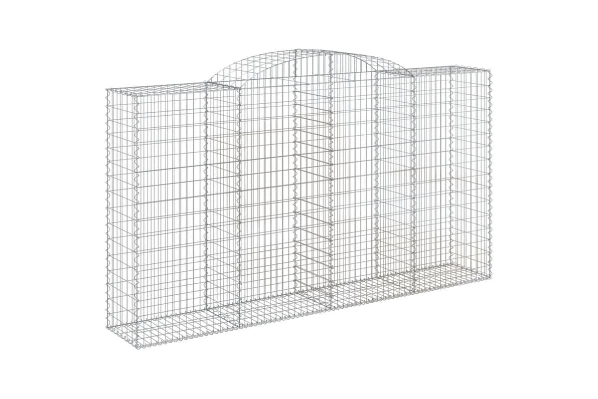 vidaXL 153518 Arched Gabion Basket 300x50x160/180cm Galvanised Iron