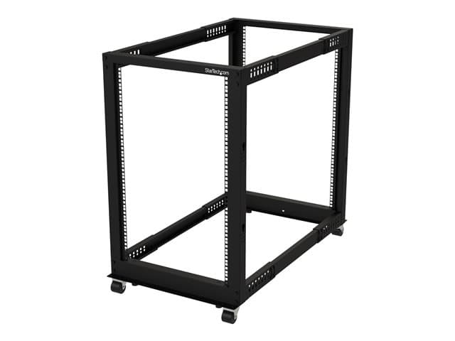 STARTECH.COM - Startech 18U 19" Open Frame Server Rack, 4 Post Adjustable Depth 22-40" Mobile, Free Standing Rolling Network/Computer Equipment Data Rack, Dell PowerEdge, HP ProLiant ThinkServer - Adjustable Server Rack (4POSTRACK18U) - rack - 18U