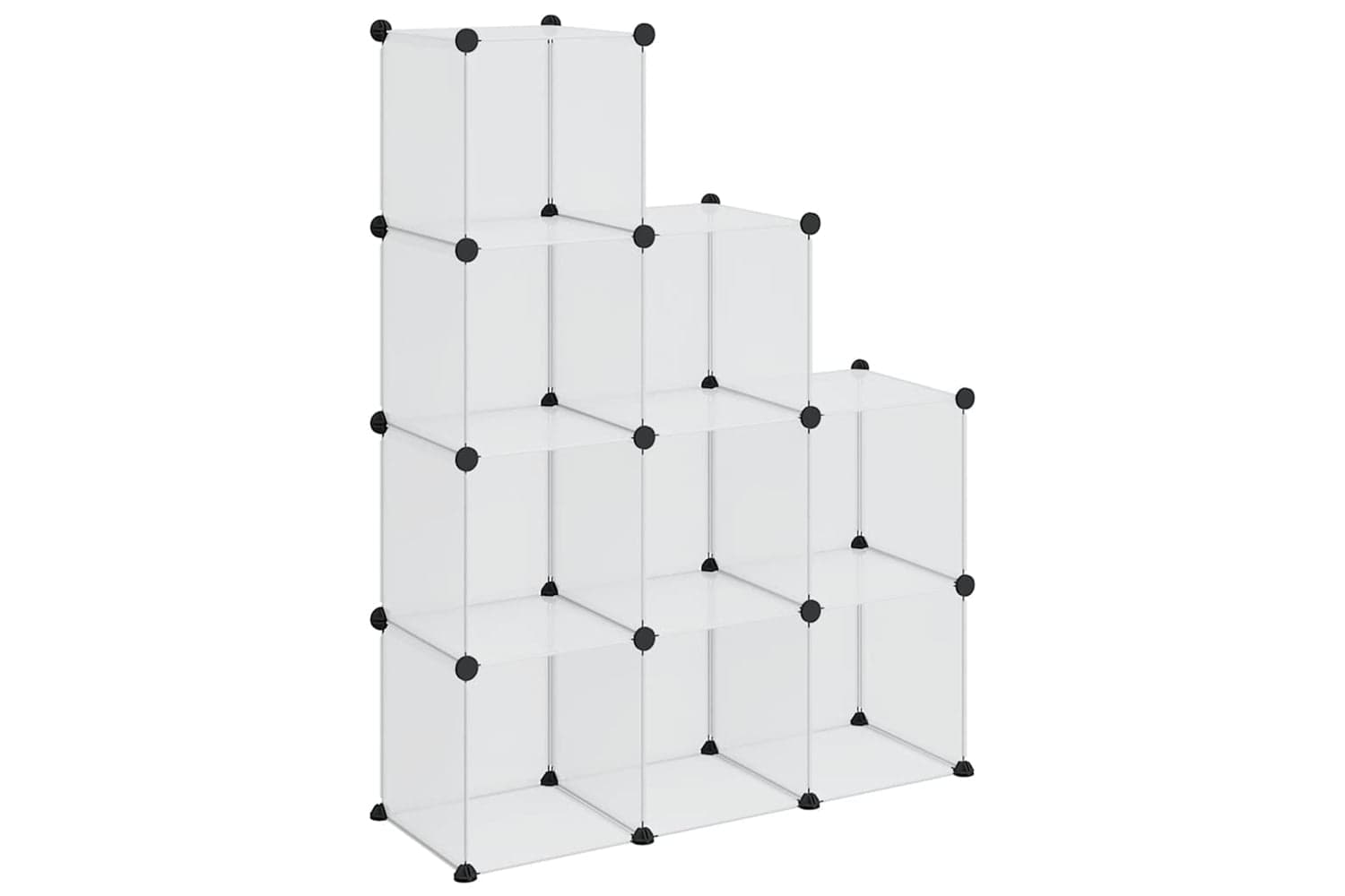 Vidaxl 340551 Storage Cube Organiser With 9 Cubes Transparent Pp