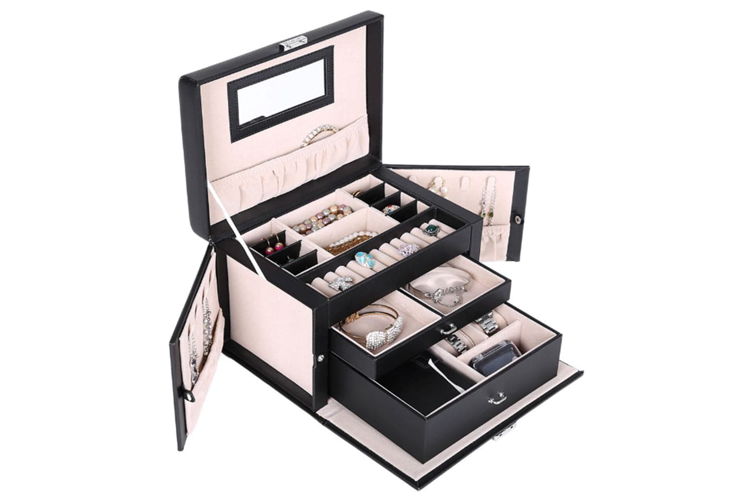 Songmics Side Open Jewelry Organizer | Black