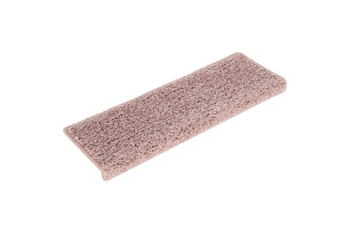vidaXL 326201 Carpet Stair Treads 15 Pcs 65x21x4cm White And Pink