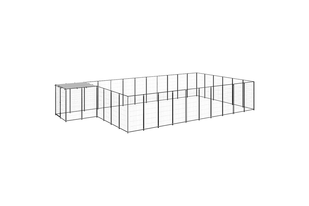Vidaxl 3082215 Dog Kennel Black 19.36 M2 Steel