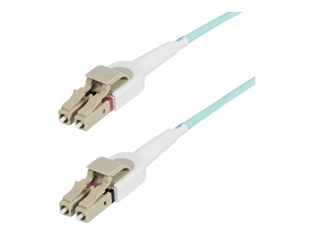 STARTECH.COM - Startech 5m (15ft) LC to LC (UPC) OM4 Switchable Fiber Optic Cable 50/125µm, 100G Networks, Toolless Polarity Switching, Low insrtion Loss - LSZH Fiber Patch Cord (450FBLCLC5SW) - patch cable - 5 m - 5 m - aqua