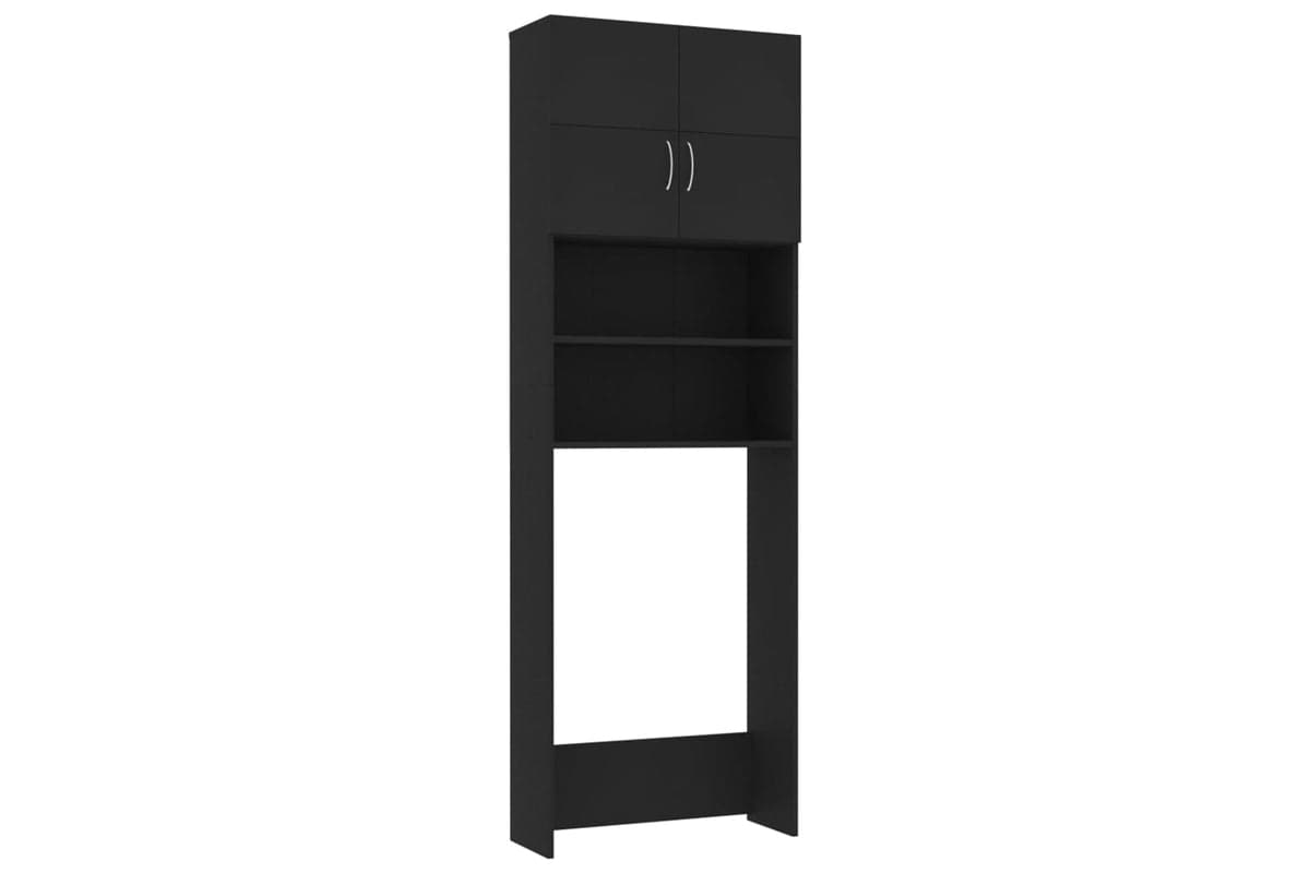 vidaXL 800028 Washing Machine Cabinet Black 64x25.5x190cm Engineered Wood