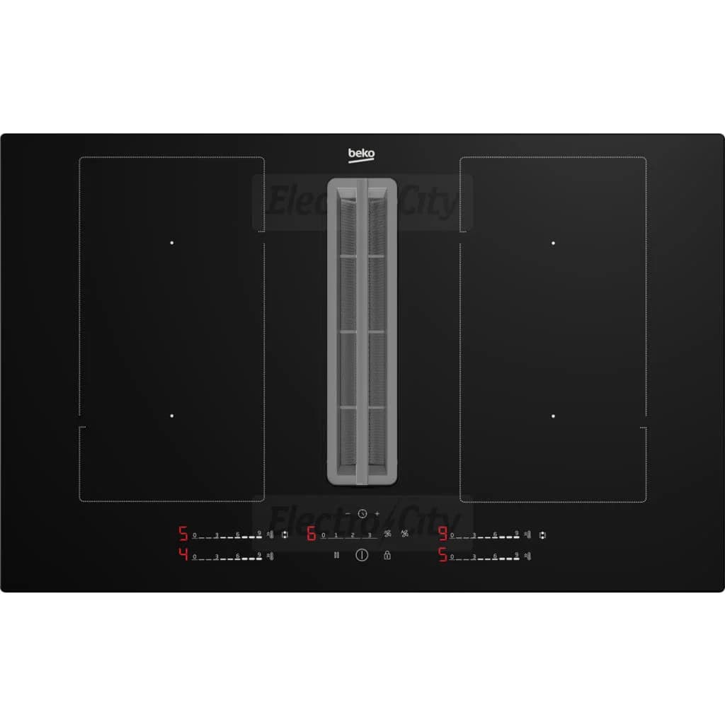 Beko 80cm 4 Zone Vented Induction Hob | Black