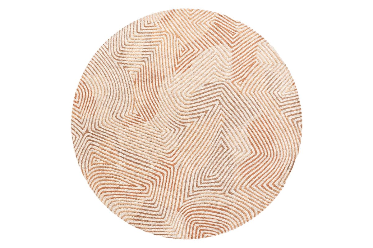 Louis De Poortere | Coral Indoor Eco Round Rug | Red | 240 x 240 cm