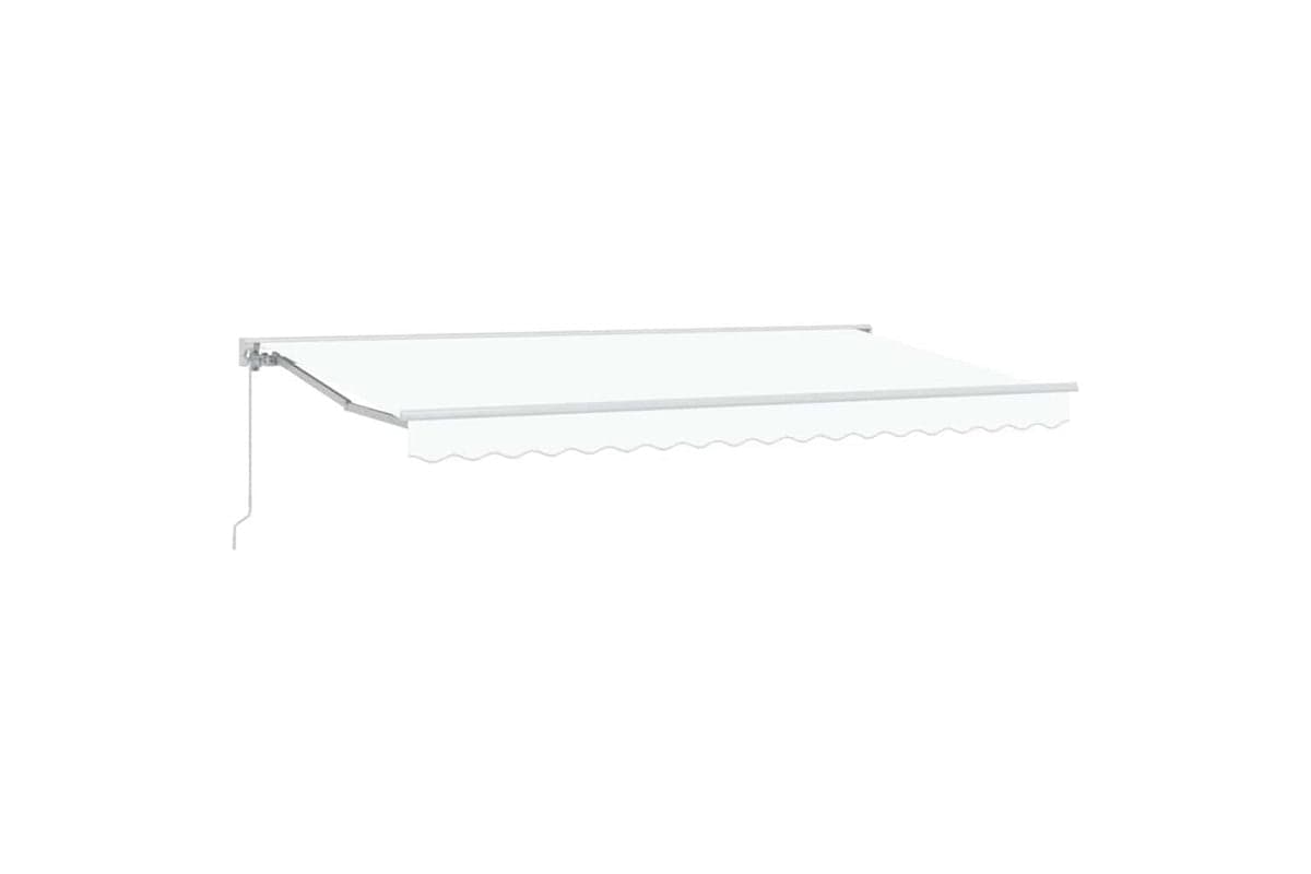 Vidaxl Retractable Awning Manual White 400x200 Cm Fabric