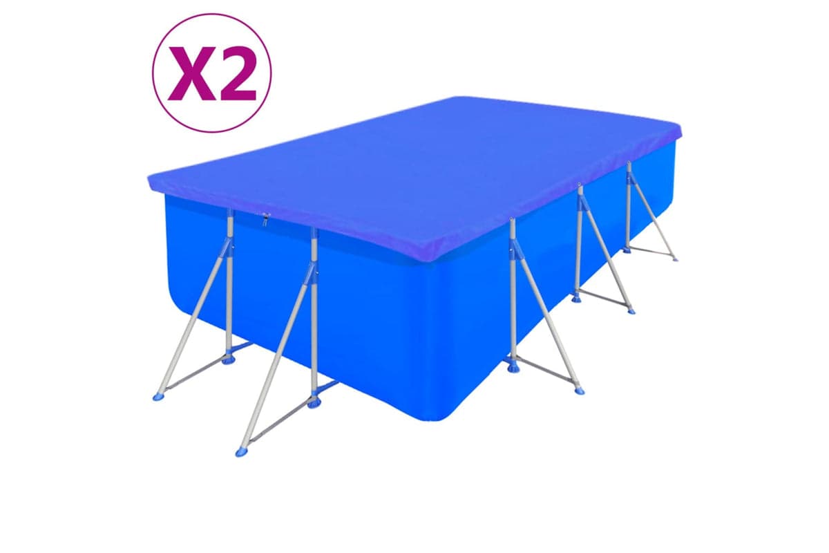 vidaXL 3082804 Pool Covers 2 Pcs Pe Rectangular 90 G/sqm 400x207cm