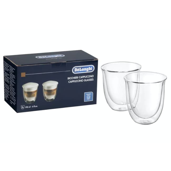 DeLonghi Cappuccino Glasses x2 190ml | DLSC311