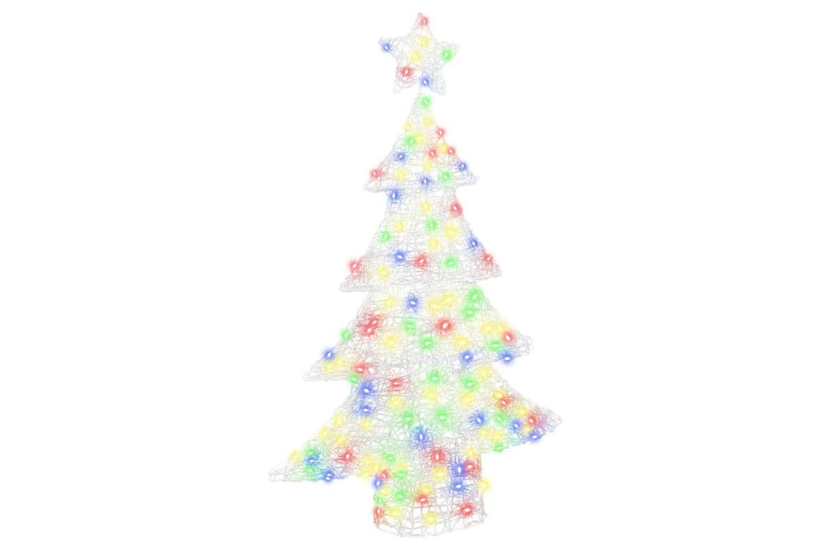 Vidaxl Christmas Tree With 100 Leds Multicolour 120 Cm Acrylic