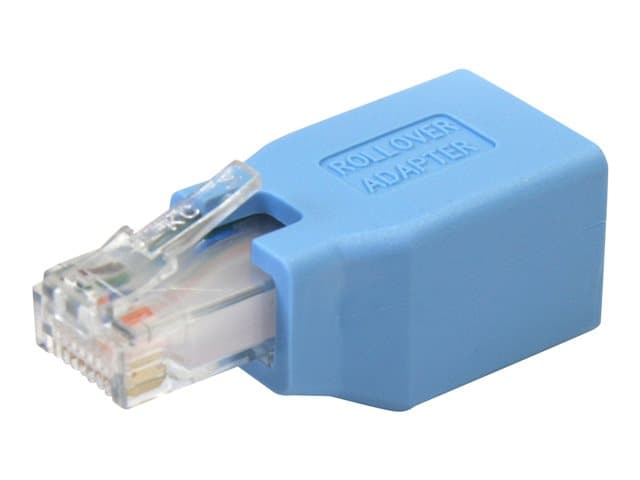 STARTECH.COM - Startech Cisco Console Rollover Adapter for RJ45 Ethernet Cable - Network adapter cable - RJ-45 (M) to RJ-45 (F) - blue - ROLLOVER - network adapter cable - blue