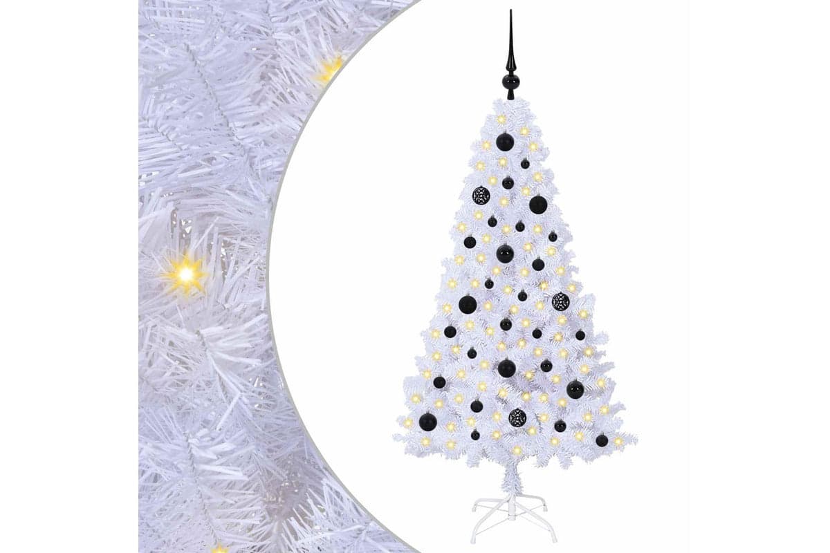 Vidaxl Artificial Christmas Tree White 150 Cm Pvc And Steel