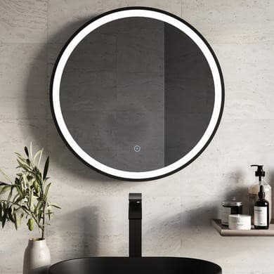 Antares Round Heated Bathroom Mirror with Lights