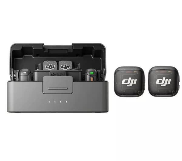 DJI Mic 3 (2 TX + 1 RX + Charging Case) Wireless Microphone Kit - Black