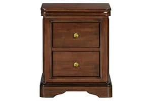 Deauville Bedside Locker | 2 Drawer | Brown
