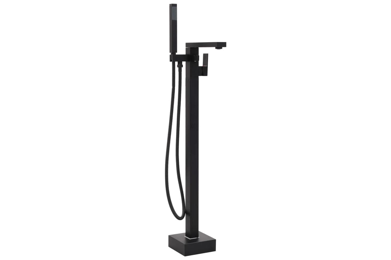 vidaXL 145096 Freestanding Bathtub Faucet Black Stainless Steel 90cm