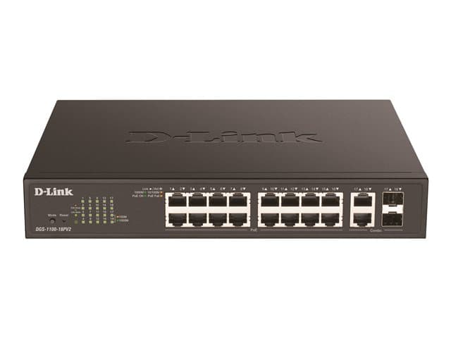 D-LINK - DGS 1100-18PV2 - switch - 18 ports - smart - rack-mountable