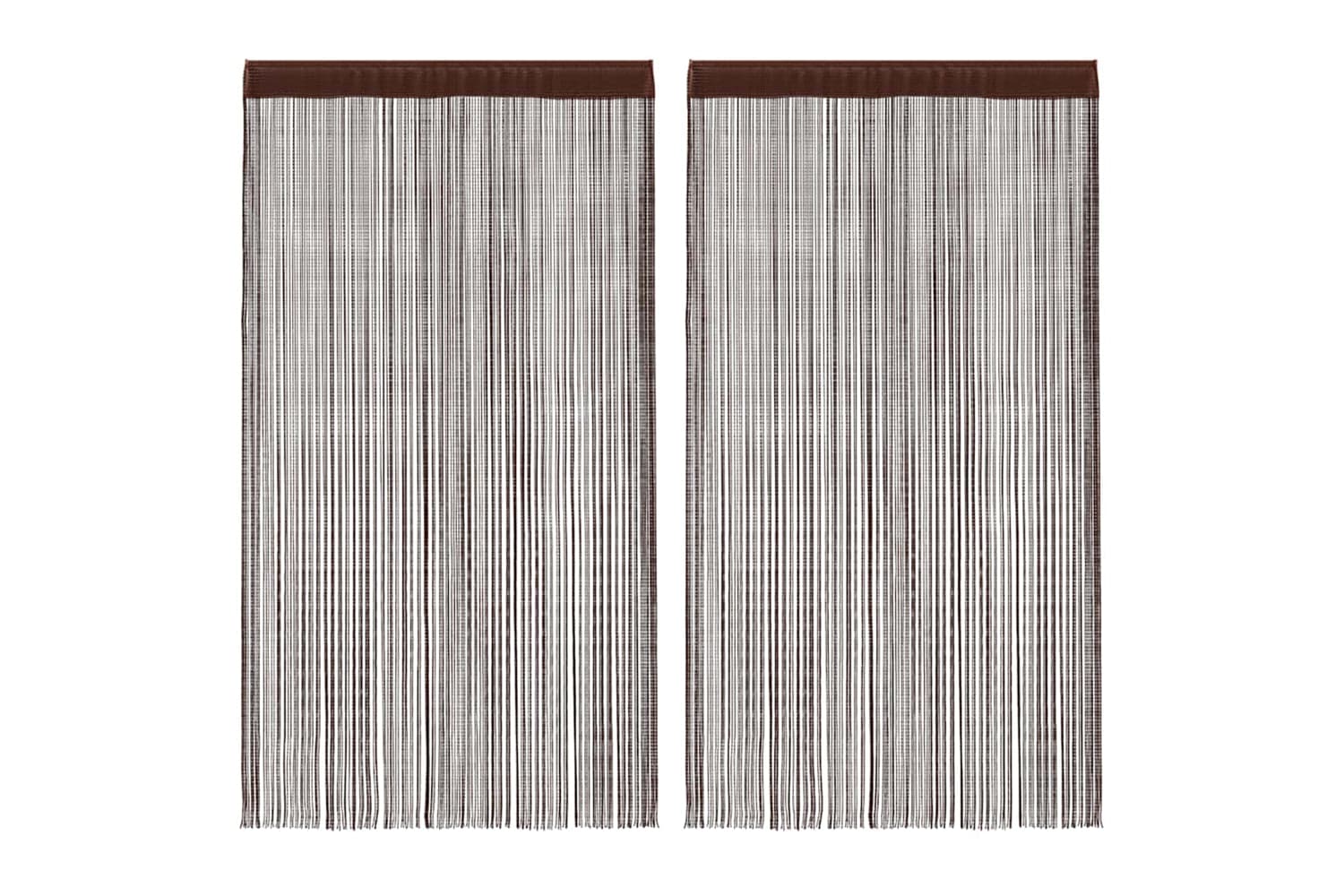 vidaXL 132410 String Curtains 2 Pcs 100x250cm Brown