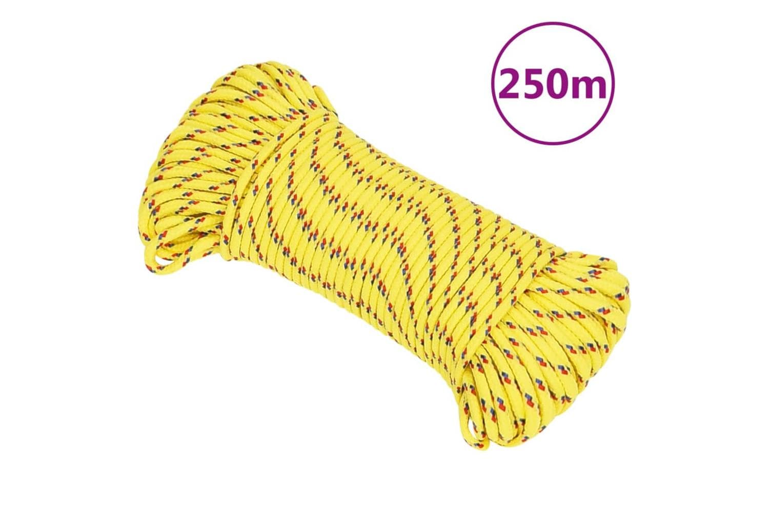 vidaXL 152595 Boat Rope Yellow 4mm 250 M Polypropylene