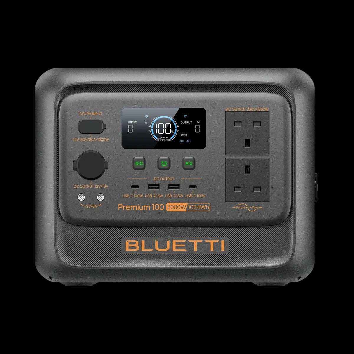 BLUETTI Premium 100 V2 1,024Wh 1,800W Portable Power Station | 281-PPR100V2UKGYBL010