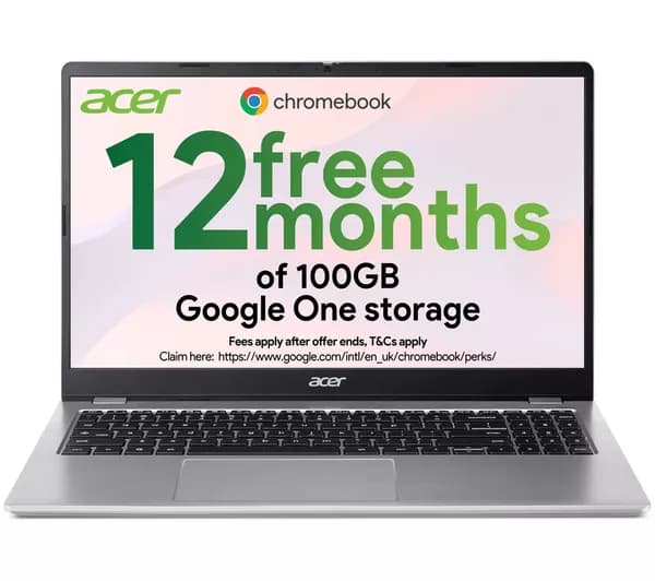 ACER 314 14" Chromebook - Intel® N100, 64 GB eMMC, Silver