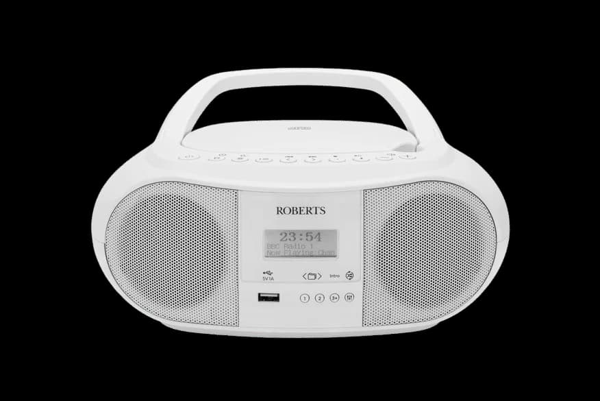 Roberts Zoombox 4 Portable Bluetooth Radio & CD Player | White