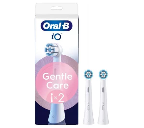 ORAL-B iO Gentle Care Replacement Toothbrush Head - Pack of 2, White
