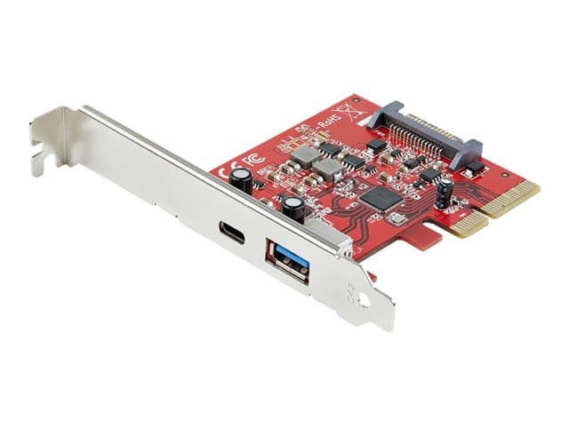 STARTECH.COM - Startech 2-Port 10Gbps USB-A & USB-C PCIe Card, USB 3.1 Gen 2 PCI Express Type C/A Host Controller Card Adapter, USB 3.2 Gen 2x1 PCIe Desktop Expansion Add-On Card, Windows/macOS/Linux - Full/Low-Profile - USB adapter -