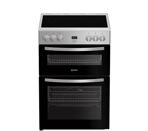 INDESIT IDE6VDCS1 60 cm Electric Ceramic Cooker - Silver